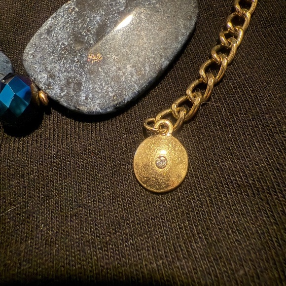 ROX By Alexa Chunky Blue Gemstone Statement Necklace - Picture 6 of 6